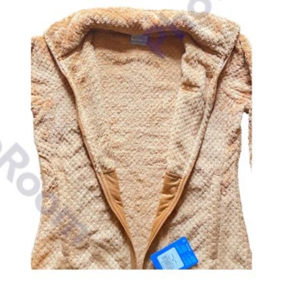 columbia women's fire side II sherpa full zip, canyon gold y verde medium - Picture 7 of 14